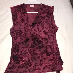 Floral velvet shirt